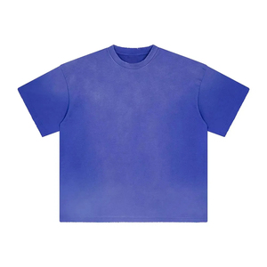 T-shirt pour homme en gros, fabricant, vintage, uni, couleur unie, lourd, avec logo personnalisé, délavé à l'acide, surdimensionné, collection été - Product Image 6