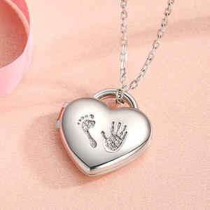 Jeulia Mark of Growth Custom Photo <b>Locket</b> Necklace in <b>Silver</b> with Gold Plated Stainless Steel Diamond and Pearl Accents - Product Image 6