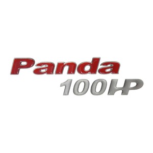 Emblema Auto Compatibile con Fiat, Adesivo in Resina Gel con Scritta 3D Panda 100 CV - Product Image 1