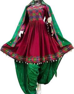 Robe kuchi vintage ethnique tribal, robe de soirée traditionnelle afghane/pakistanaise Kuchi Kochi 3035 - Product Image 4