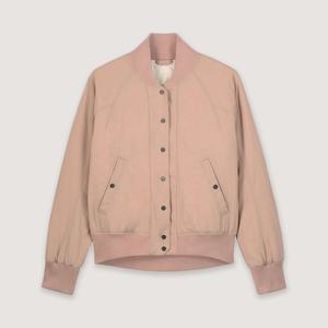 100% High Quality Natural Pink Color Wool Body Leather Sleeve for Button Varsity <b>Jacket</b> for Wholesale Price <b>Long</b> Sleeve - Product Image 1