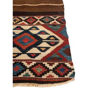 พรมขนสัตว์ทอมือสีชมพูและสีม่วง รุ่น Nayaab Paem-947 ลายเรขาคณิต รูปทรงสี่เหลี่ยมผืนผ้า สำหรับใช้ในบ้าน - พรมจาอีปุร์ สหรัฐอเมริกา - Product Image 4