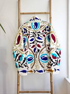 Chaqueta corta bordada a mano Suzani para mujer Crewel Festival regalo especial para ella - Product Image 4