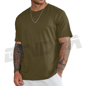 Camiseta de entrenamiento de gran tamaño para hombre, camiseta de gimnasio de cuello redondo ligera de manga corta con ajuste seco, ropa deportiva de moda, Top con logotipo personalizado - Product Image 2