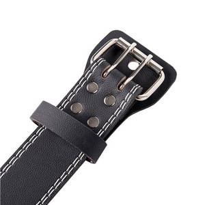 Ceinture de gymnastique en cuir personnalisée de haute qualité Fitness boucle d'entraînement de levage de puissance ceinture d'haltérophilie personnalisée OEM - Product Image 3