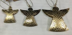 <b>Angel</b> Metal Elegant Etched Design Christmas Ball & Tree <b>Ornaments</b> Hanging Decorative Elements - Product Image 5