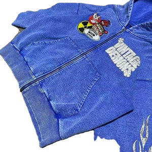 Vintage Drop Shoulder Acid Washed Hoodie Boxy Fit Streetwear Heavyweight Custom Sudaderas con capucha y sudaderas para hombres - Product Image 4