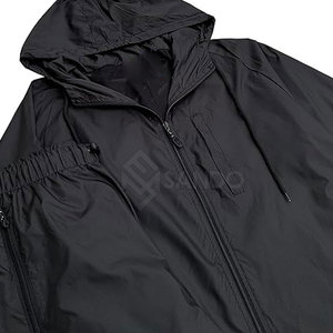 Conjunto de Chaqueta Cortavientos con Capucha de Invierno, Diseño Personalizado, Transpirable, Color Sólido, Alta Calidad, 100% Algodón, Ropa Urbana - Product Image 2