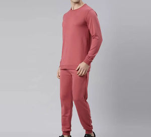 Vente en gros de survêtements deux pièces imprimés pour hommes, avec tissu personnalisé, service OEM, vêtements de jogging d'hiver, vêtements de sport, survêtement lourd bas - Product Image 2