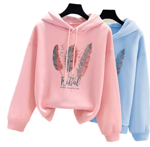 เสื้อสเวตเตอร์แบบสวมหัวมีฮู้ดแขนยาวแบบลำลองสำหรับผู้หญิงเสื้อสเวตเชิ้ตแบบสวมหัวมีเชือกรูดทันสมัยสำหรับฤดูใบไม้ผลิและฤดูใบไม้ร่วงฤดูหนาวขายส่งโรงงานบังคลาเทศ - Product Image 5