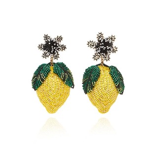 Design exclusif broderie perlée boucle d'oreille Festival cadeau bijoux fête broderie boucles d'oreilles Simple délicat Mardi Gras boucles d'oreilles - Product Image 4