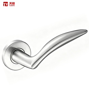 Tianyi Premium Contemporary Polished Stainless Steel High Security Square Bedroom Bathroom Passage Lever Door Handle <b>Lock</b> - Product Image 1