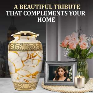 Urna para cenizas humanas para adultos de hasta 200 libras, urna grande de cremación para cenizas para mujeres y hombres con tapa segura, urnas funerarias artesanales - Product Image 3