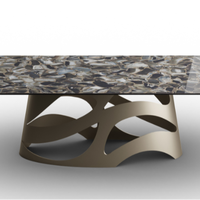 Table à Manger Pliante de Qualité Supérieure Exclusive avec Plateau en Céramique Design Contemporain 100% Fabriquée en Italie pour Hôtels & Villas