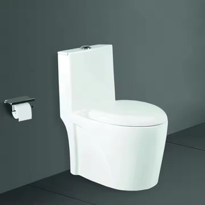 Artículos sanitarios Inodoro de una pieza sifónico de cerámica redonda Inodoro con descarga de agua Inodoro para Baño - Product Image 5