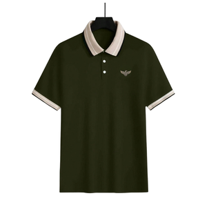 Camisa Polo Sólida para Hombre, Manga Corta, Cuello Casual, Cierre de Botones, Corte Regular, Uso Diario de Verano, Ropa Clásica de Moda - Product Image 1