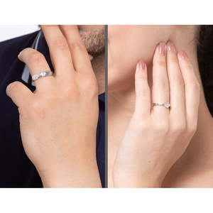 NOVAMART Fine Premium 925 Pure Sterling <b>Silver</b> <b>Men's</b> <b>Ring</b> Rhodium Plated with Diamond and Zircon Inlay Perfect Gift for Couples - Product Image 4