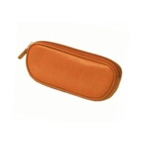 Étui à lunettes en cuir PU à fermeture éclair de couleur marron - Product Image 1