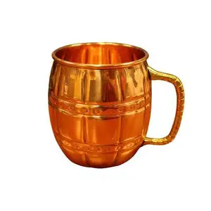 Solid Copper Beer Mug With LID OEM ODM Customized American drinkware Copper Metal Mug Italian Style Handmade Selling