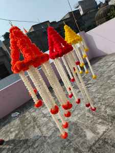 Guirnalda de jazmín blanco flor Artificial Gajra flor boda fiesta decoración del hogar Mandap decoración fiesta telón de fondo-Nikah mogra - Product Image 3