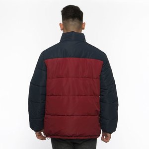 Veste bouffante souple coupe-vent pour hommes, col montant, mode hivernale, couleur bloquée, fermeture éclair, haute qualité - Product Image 4