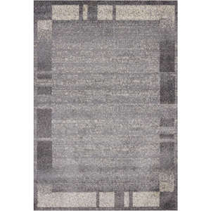 Netline Home Ephesus Plush Rectangle <b>Rug</b> <b>Grey</b> <b>Cream</b> Machine Made Living Room Carpet - Product Image 1