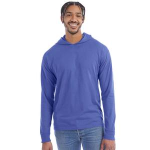 Prenda teñida Jersey con capucha Camiseta de manga larga con capucha - Product Image 4