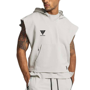 Modern Style Workout <b>Sleeveless</b> <b>Hoodies</b> For Quick Dry Fashionable Lightweight Streetwear Workout <b>Hoodies</b> - Product Image 1