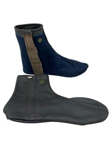 <b>Men</b> Genuine Leather Eco-Friendly Customized <b>Slipper</b> Ankle <b>Socks</b> with Cuff Zipper Closure Breathable Winter Casual Custom Logo - Product Image 5