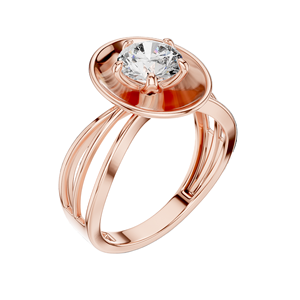 Anillo de Diamante Ovalado de Laboratorio de 1 Quilate para Mujer, VVS-VS EF CVD, Oro de 18 Quilates, 14 Quilates, 10 Quilates y Plata 925, Oro Rosa, Amarillo y Blanco - Product Image 4