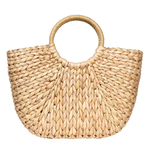 Vente en gros de produits d'artisanat vietnamien sac en paille pour femmes sac à main fourre-tout d'été en rotin tissé avec poignée - Product Image 1