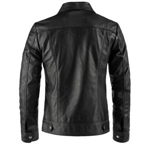 Chaqueta de Invierno Deportiva de Talla Grande para Hombre, Chaqueta de Motociclista de Cuero Sintético PU con Estampado Puff, Chaqueta Lisa Teñida para Hombre - Product Image 2