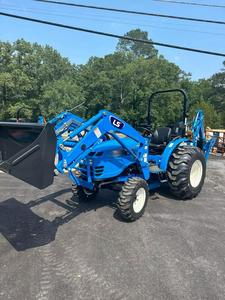 Tracteur agricole diesel 4x4 bleu de 55 CV avec engrenage de transmission et chargeur frontal - Product Image 2