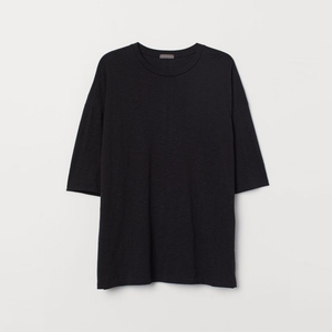 เสื้อยืดแขนครึ่งแขนสำหรับผู้ชายทันสมัยผ้าคอตตอนและผ้าไหมทอลายโลโก้ขนาดพิเศษ - Product Image 6