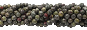 Cuentas de Jaspe Sanguino Natural de 10 a 12 mm, Forma Redonda Lisa, Hilo de 15 Pulgadas para la Fabricación de Joyas - Product Image 3