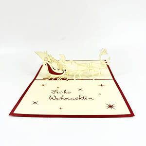 High Quality Custom Printed 3D Santa <b>Paper</b> Greeting Cards Perfect Souvenir 'Thank You' for Christmas Day - Product Image 3