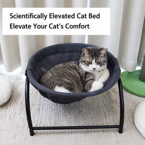 Elevated Luxury Solid Cat Bed Cave Oxford Fabric Memory Foam Moisture-proof <b>Removable</b> Washable Indoor All Seasons - Product Image 1