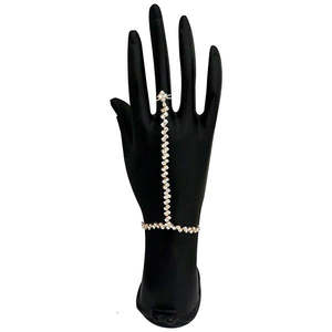 Tip Top Fashions <b>Gold</b> Plated Austrian Stone Hand Harness Fashion Jewelry <b>Set</b> 1502389B - Product Image 1