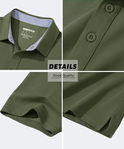 High Quality Men's Short Sleeve for Shirts Moisture <b>Wicking</b> Quick Dry Printed Pattern Spandex/Polyester ODM Casual Button Front - Product Image 2