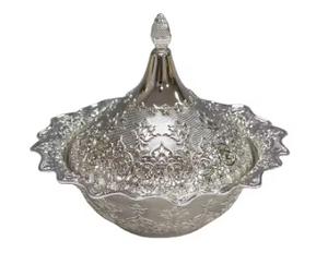 Mesa Decorativa Fruta y Dátiles Cuenco Metal Único Pulido Cuenco - Product Image 4