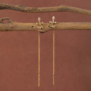 NOVAMART Fine 925 Sterling Silver Drop <b>Threader</b> <b>Earrings</b>-Premium Design Wholesale Export - Product Image 2