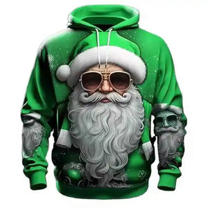 Latest Winter Cute <b>Christmas</b> Cartoon Print Fleece Sweatshirt 3D Hooded Custom Men Women Kids Flannel Home Casual <b>Hoodie</b> - Product Image 5