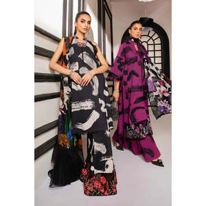 Maria B. by Design 5A TC-809 Spring Season Chiffon Fabric <b>Eid</b> 2 Edit'24 - Product Image 5
