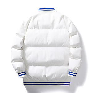 Chaquetas universitarias de béisbol para jóvenes y adultos hechas a medida al por mayor soporte de decoración de bordado de invierno acolchado de algodón polar de alta demanda - Product Image 6