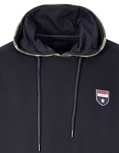 Ensemble 2 pièces de pantalons de survêtement et sweat à capuche unisexe en polyester/coton teint uni pour les pistes d'automne - Product Image 2