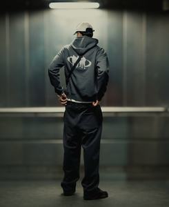 Sudadera con capucha de lana de algodón 100% de peso pesado para hombre, nuevo Color sólido bordado con cremallera, ilusión, serigrafía, suministro ODM de invierno - Product Image 3