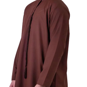Premium Thobe lujo tradicional árabe desgaste hombres Jubba suave y transpirable moderno islámico Thobe vestido Color personalizado - Product Image 6