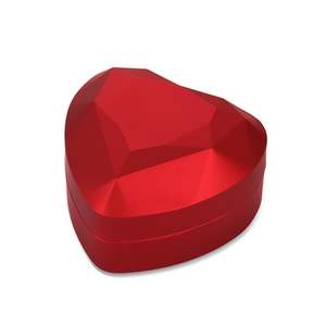 Boîte à bijoux en forme de cœur rouge éclairée par LED Jeulia, moderne et luxueuse, en plastique - Product Image 5