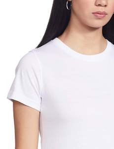 Camiseta de Jersey de Verano para Mujer, de Primera Calidad, Personalizada, Informal, Ajustada, Transpirable, con Estampado Sólido, OEM - Product Image 4