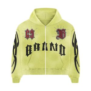 Sudaderas con capucha de estudiante cálido de invierno universitario para Hombre Nuevo diseño 100% Sudadera con capucha de lana de algodón - Product Image 5